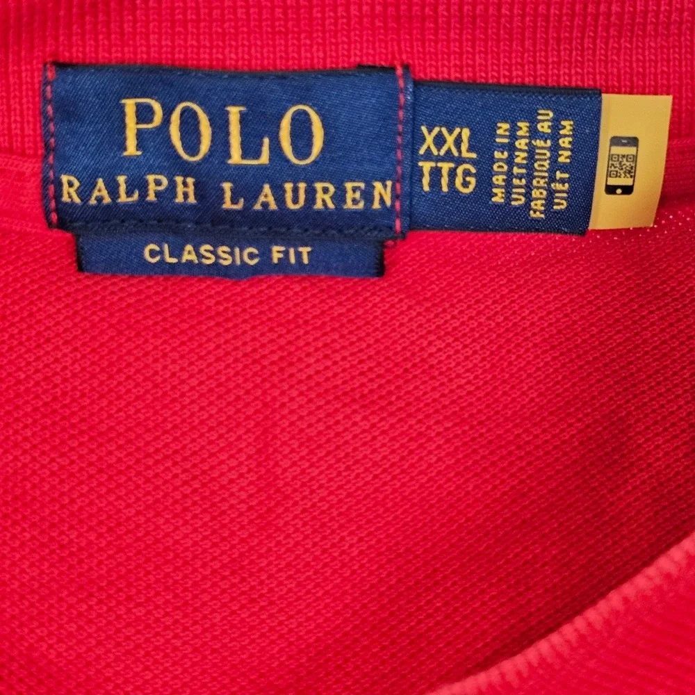 Polo Ralph Lauren Kids Red Short Sleeve Classic Fit Cotton Pique Polo Shirt XXL